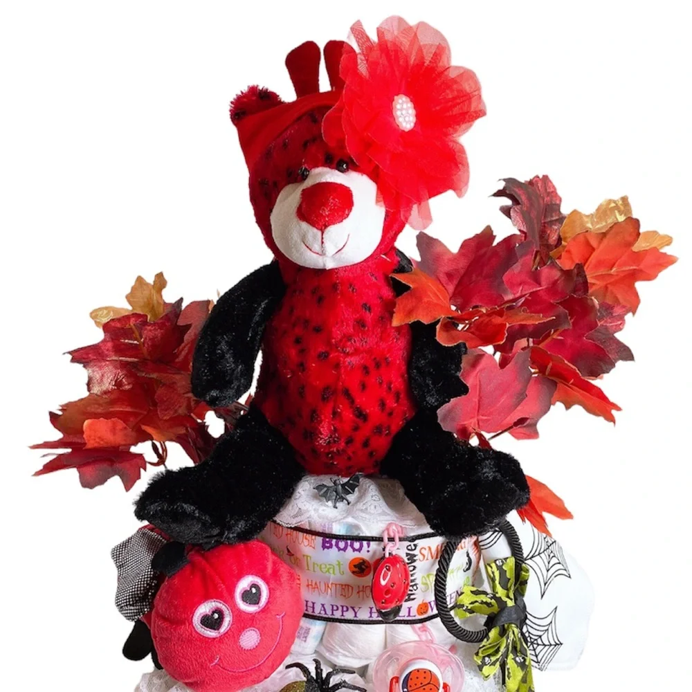 Ladybug Halloween Diaper Cake